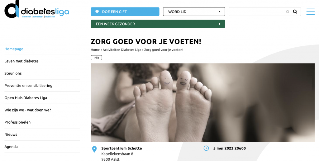 Infoavond: Zorg goed voor je voeten